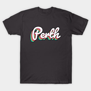 Perth Australia Retro Script T-Shirt